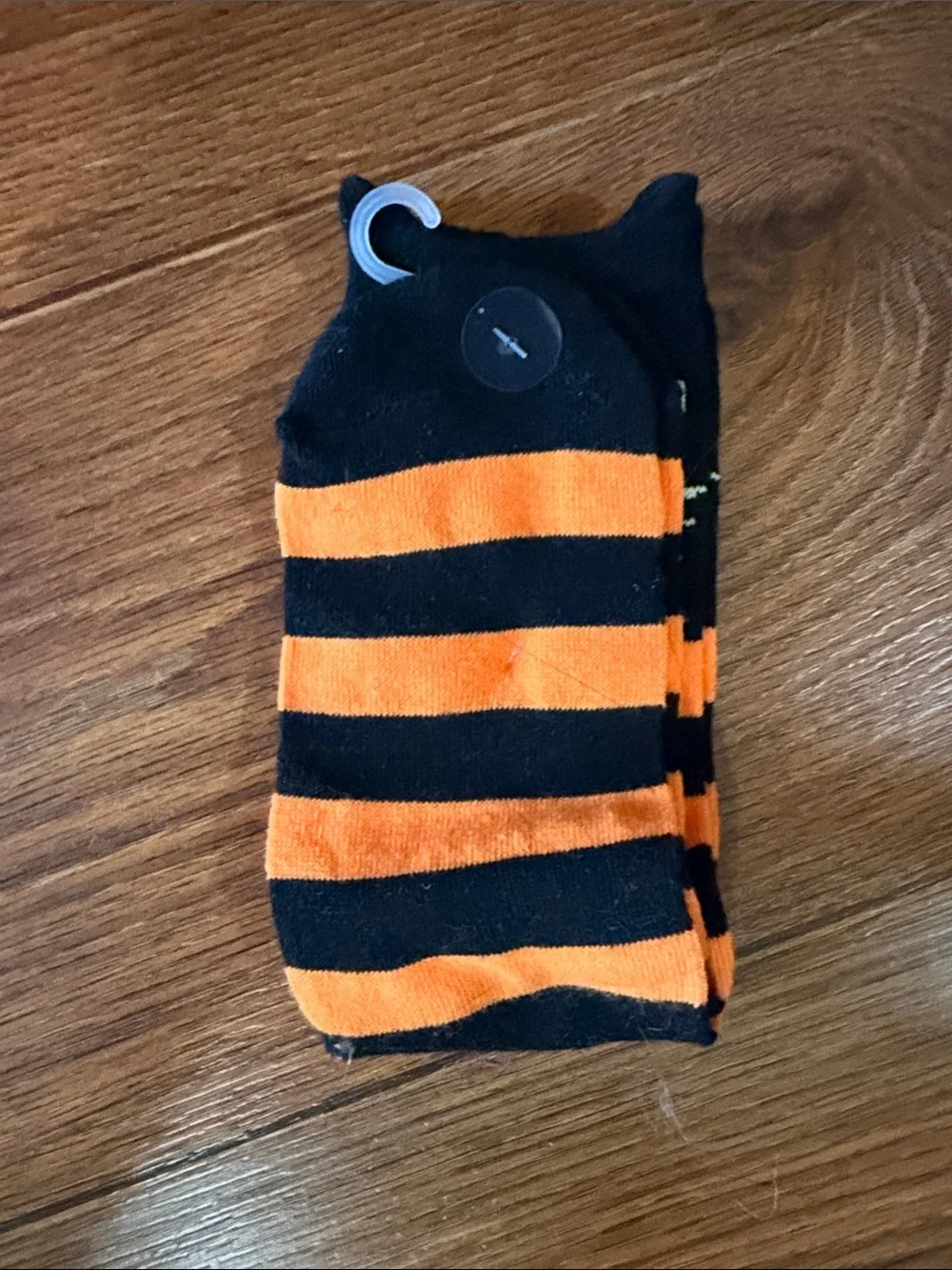 New with tags - Glow in the Dark / Black and Orange Cat Crew Socks